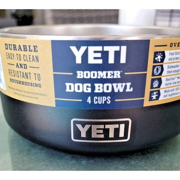 YETI Boomer 4 Cups Stainless Steel Non-Slip Dog Bowl Holds 32 Oz Black Pet NEW - Picture 6 of 6